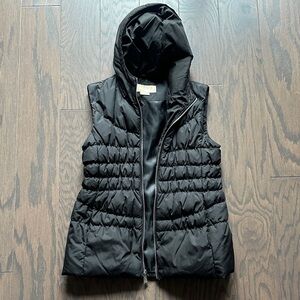 Michael Kors Black Quilted Hooded Vest